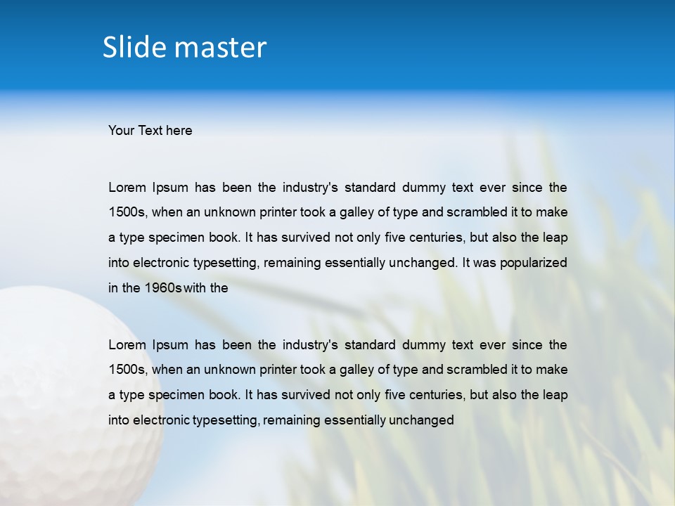 Field Cloud Playing PowerPoint Template