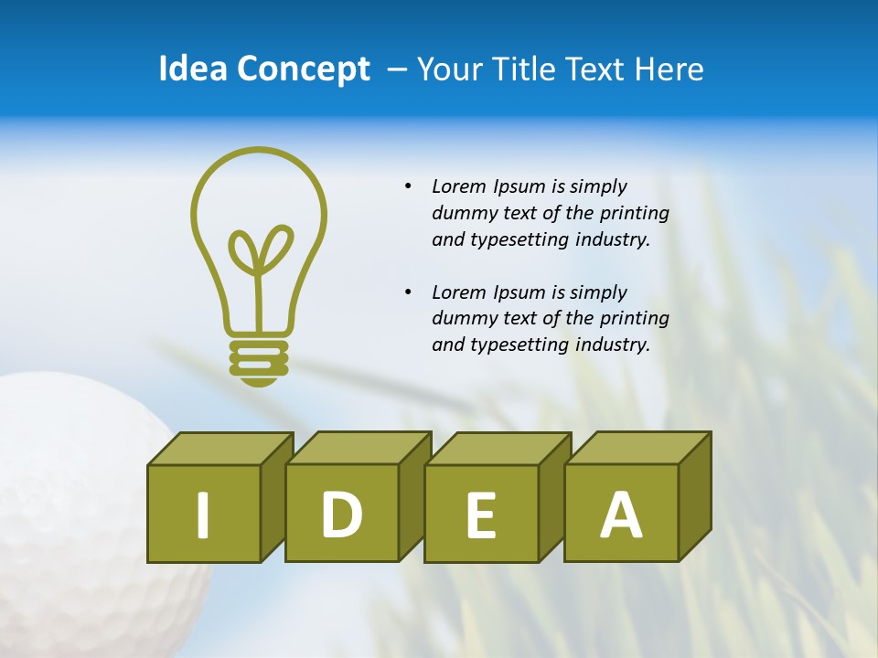 Field Cloud Playing PowerPoint Template