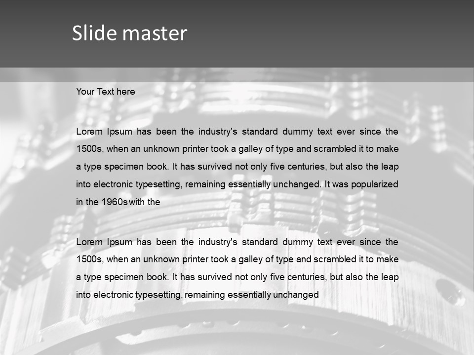 Crankshaft Cylinder Engine PowerPoint Template