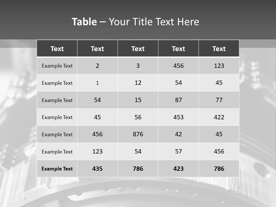 Crankshaft Cylinder Engine PowerPoint Template