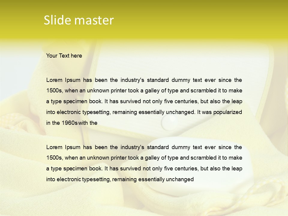 Icon Yellow Bathing PowerPoint Template