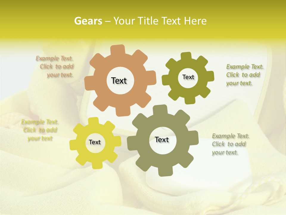 Icon Yellow Bathing PowerPoint Template