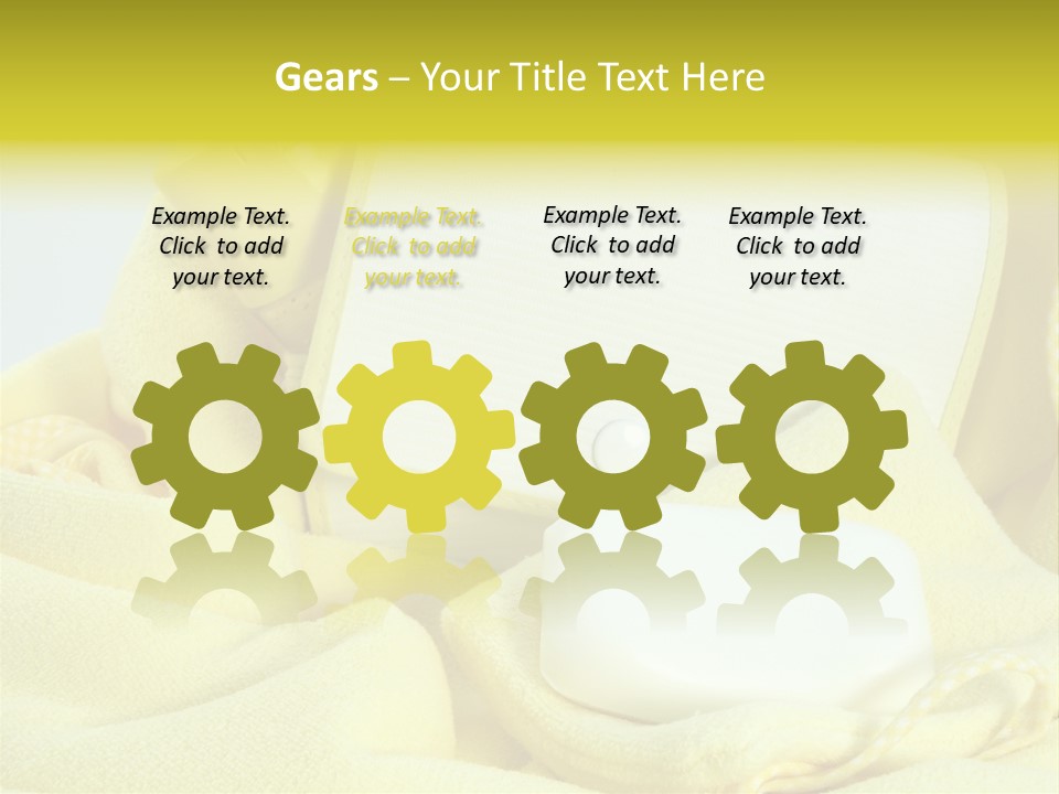 Icon Yellow Bathing PowerPoint Template