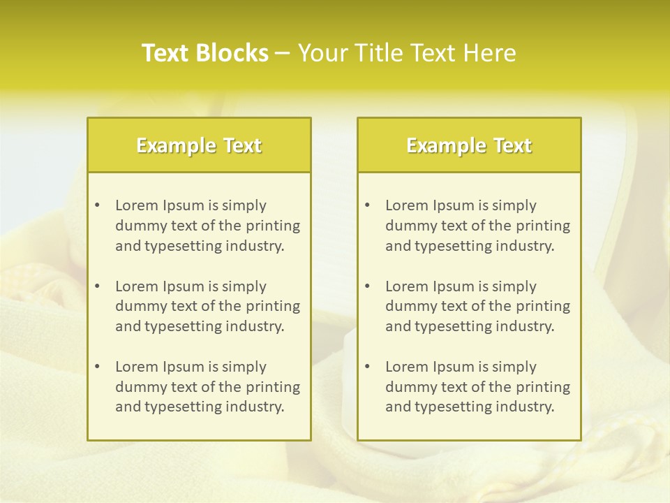 Icon Yellow Bathing PowerPoint Template
