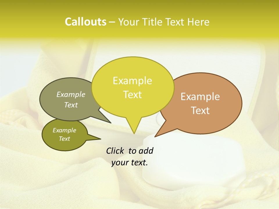 Icon Yellow Bathing PowerPoint Template