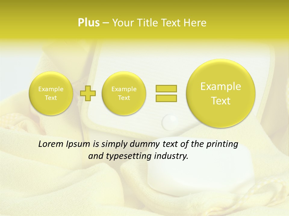 Icon Yellow Bathing PowerPoint Template