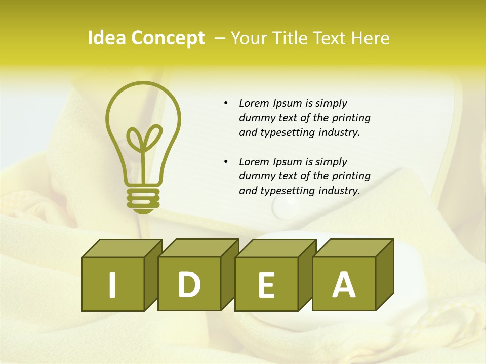 Icon Yellow Bathing PowerPoint Template