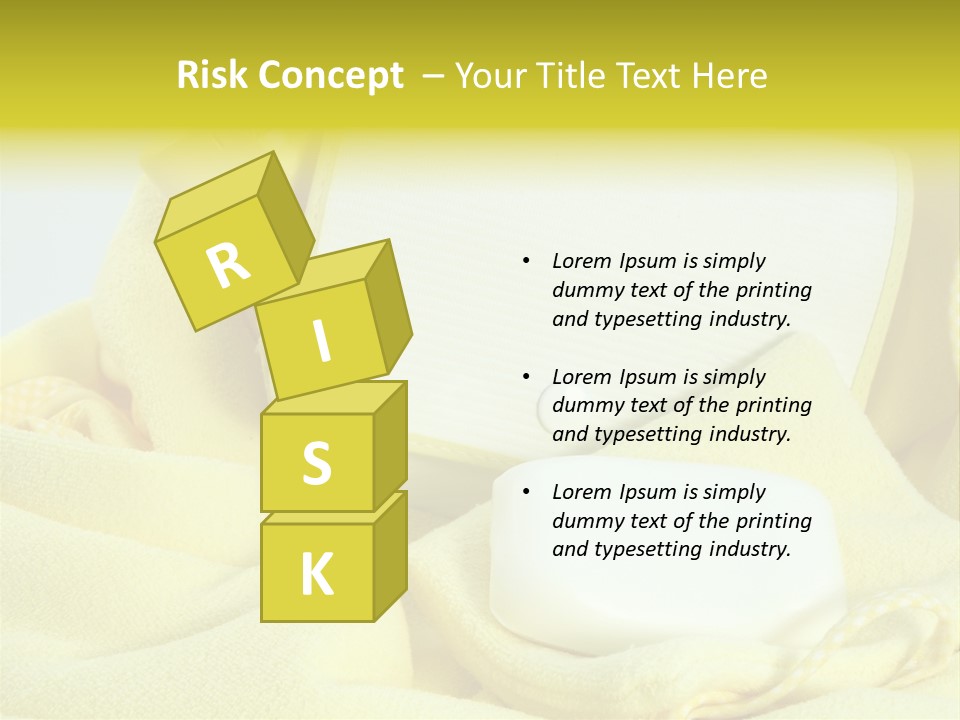 Icon Yellow Bathing PowerPoint Template