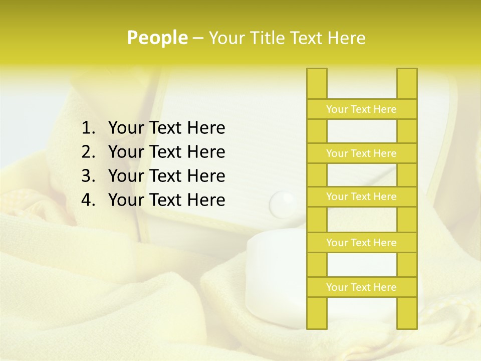 Icon Yellow Bathing PowerPoint Template