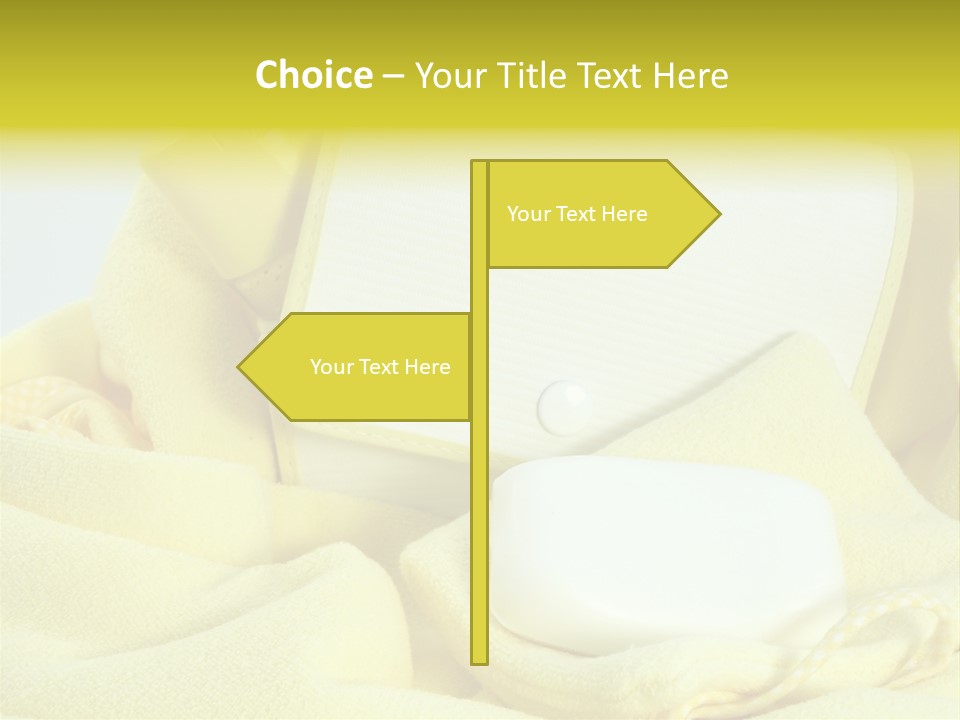 Icon Yellow Bathing PowerPoint Template
