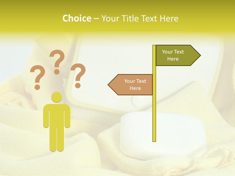 Icon Yellow Bathing PowerPoint Template