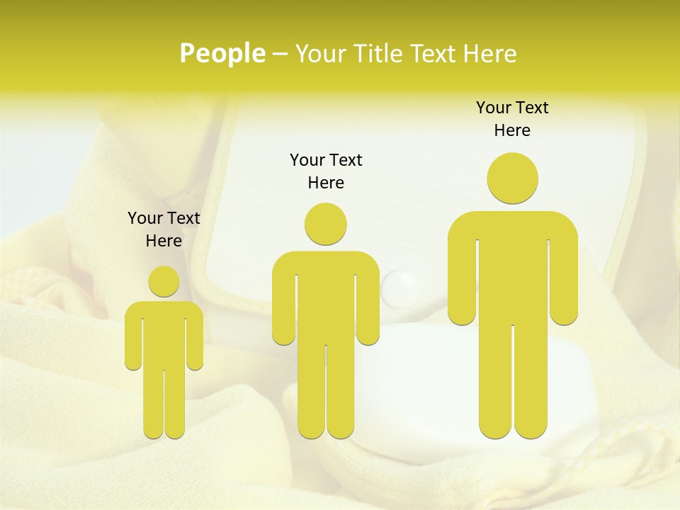 Icon Yellow Bathing PowerPoint Template