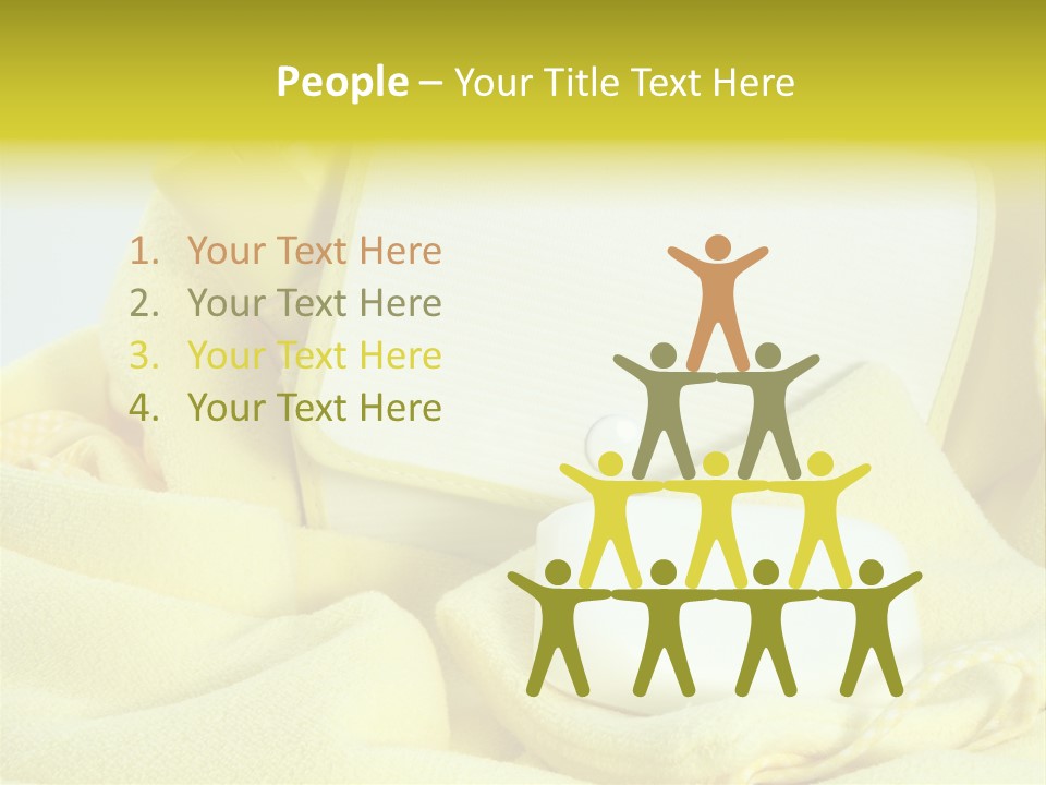 Icon Yellow Bathing PowerPoint Template