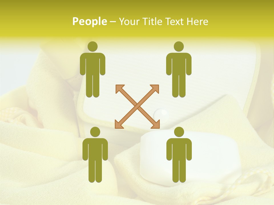 Icon Yellow Bathing PowerPoint Template