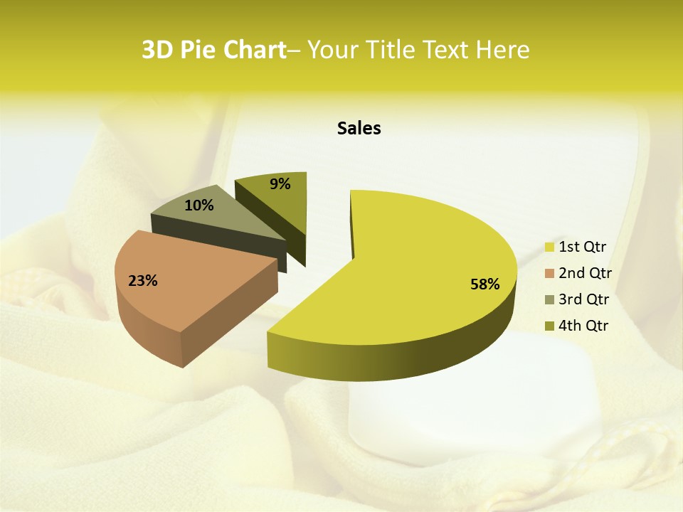 Icon Yellow Bathing PowerPoint Template