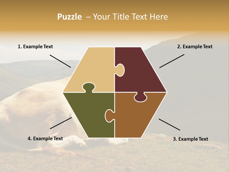 Field Herd Blond PowerPoint Template