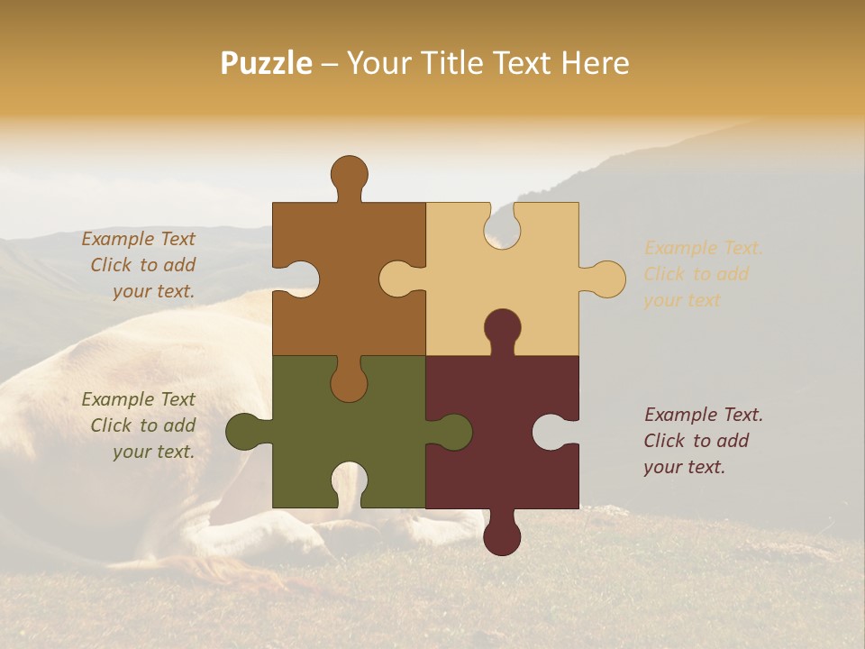 Field Herd Blond PowerPoint Template