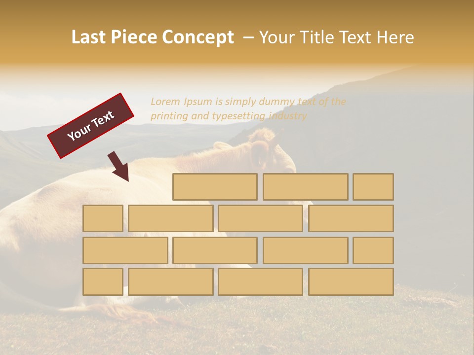 Field Herd Blond PowerPoint Template