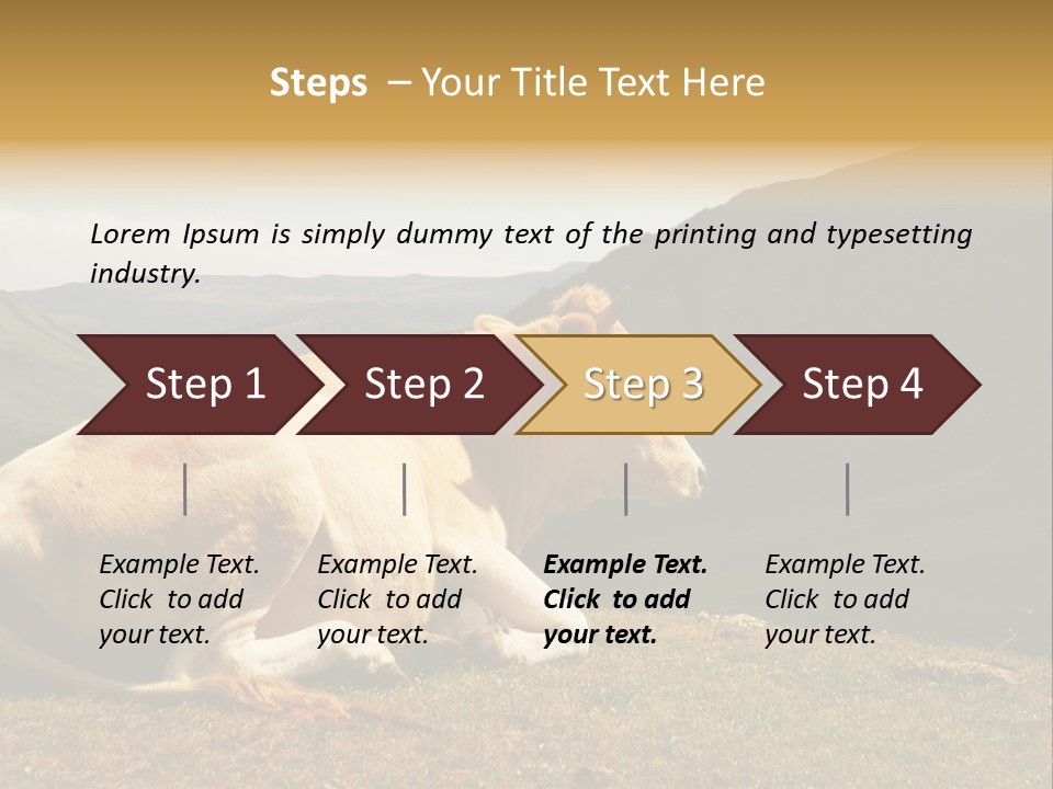 Field Herd Blond PowerPoint Template