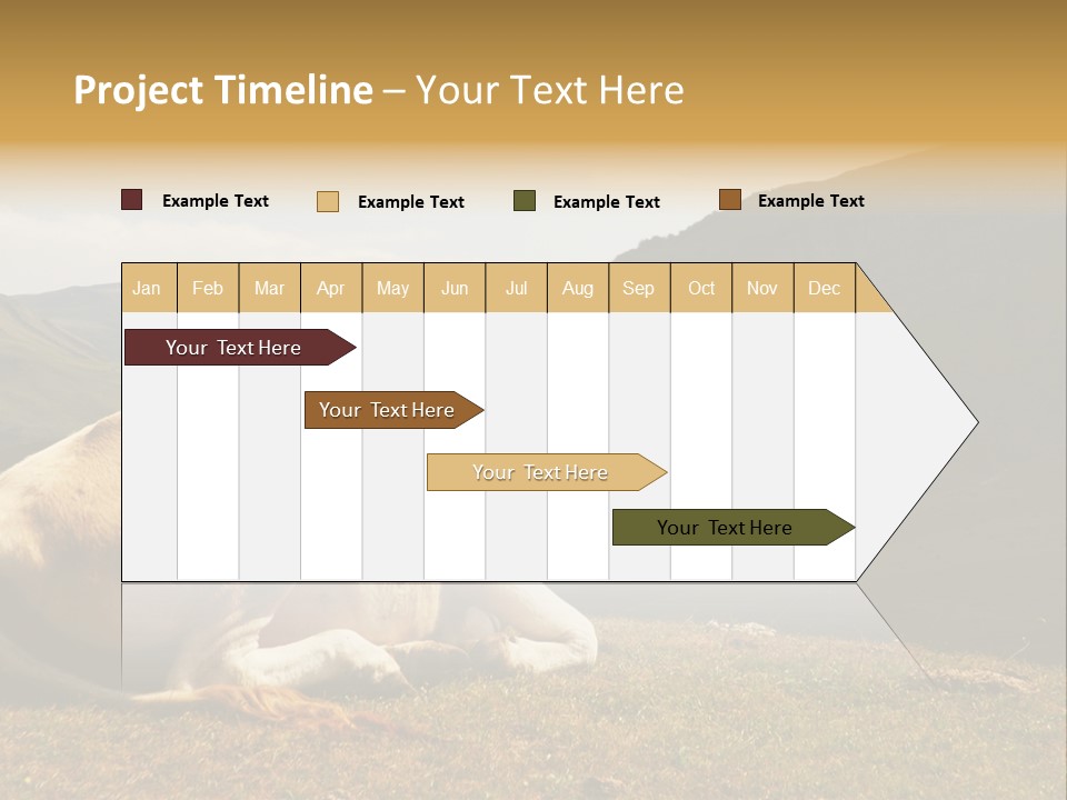 Field Herd Blond PowerPoint Template