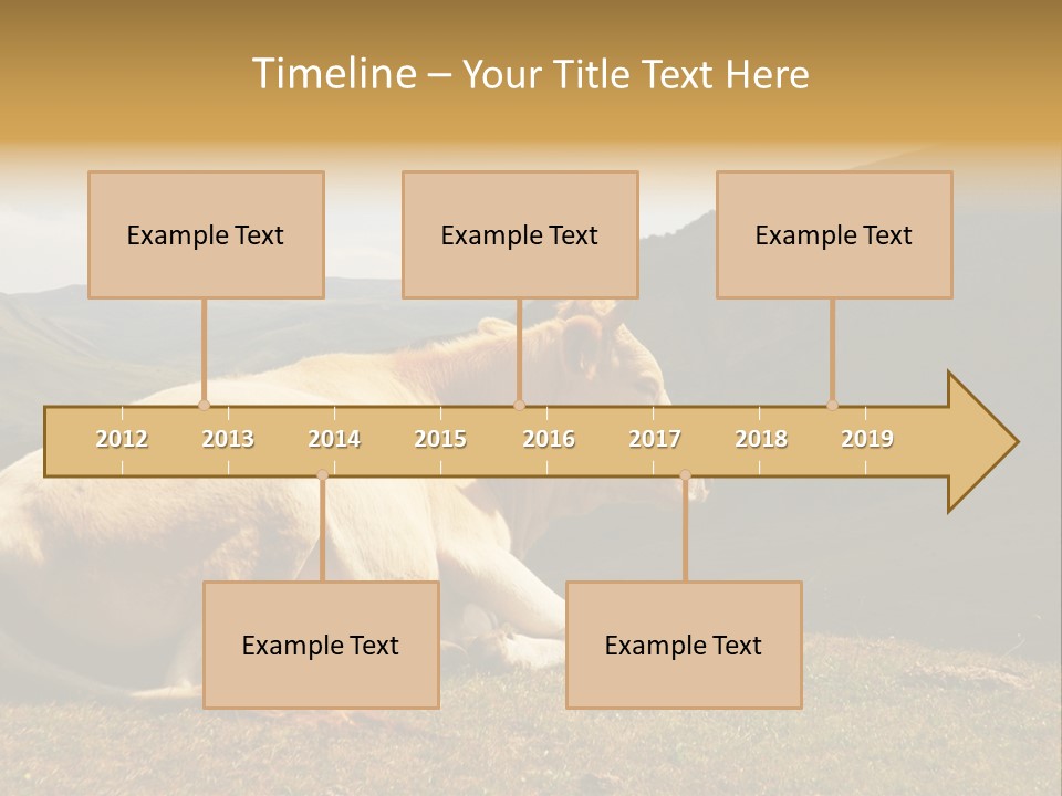 Field Herd Blond PowerPoint Template