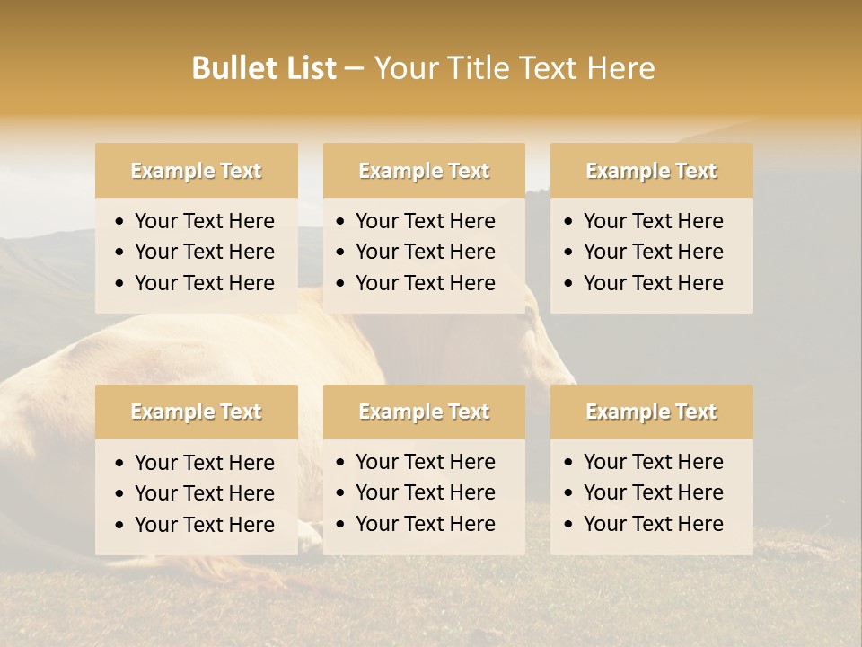 Field Herd Blond PowerPoint Template