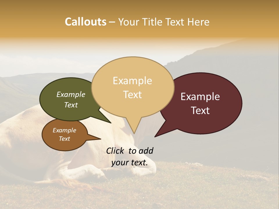 Field Herd Blond PowerPoint Template