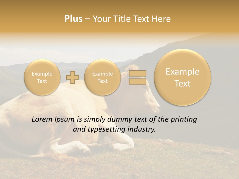 Field Herd Blond PowerPoint Template