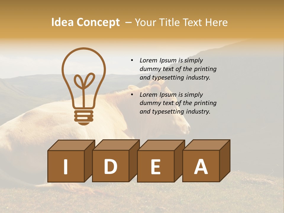 Field Herd Blond PowerPoint Template