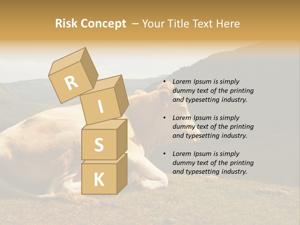 Field Herd Blond PowerPoint Template