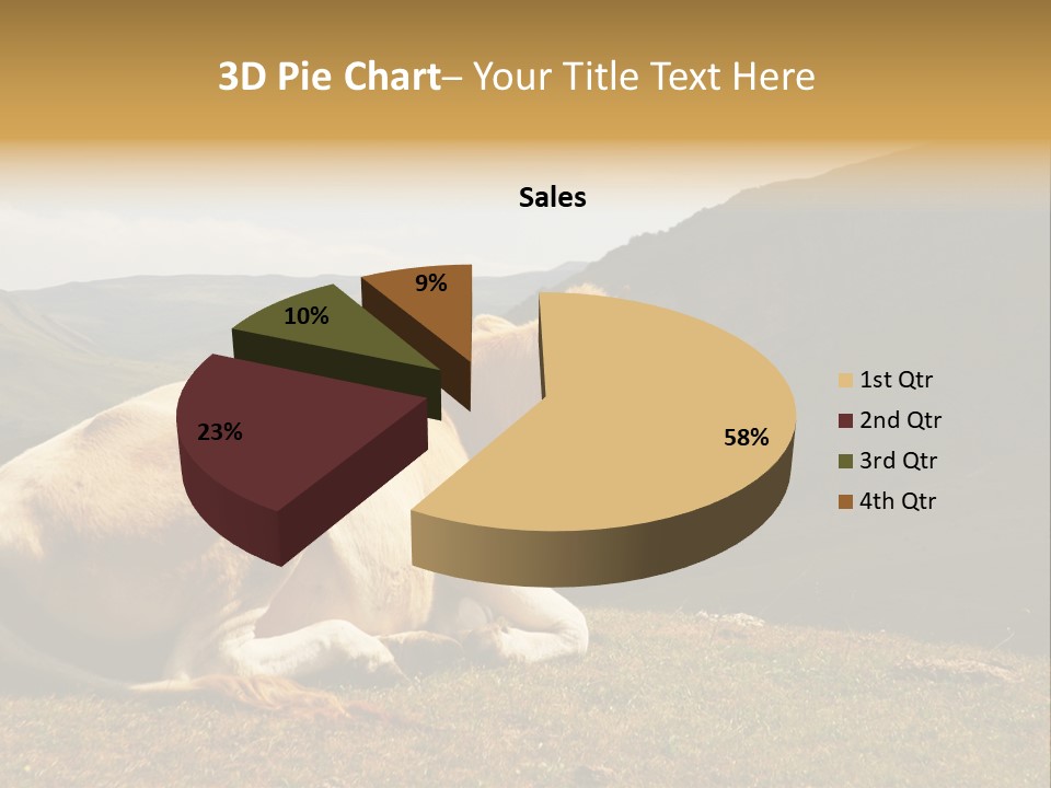 Field Herd Blond PowerPoint Template