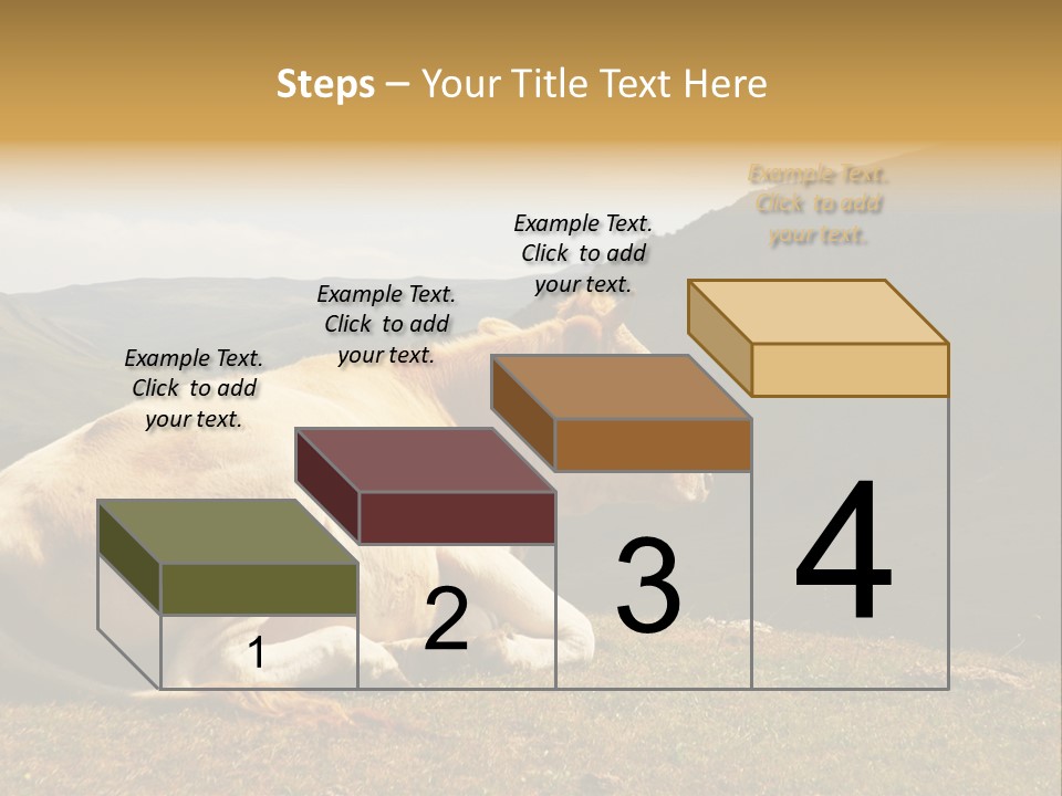 Field Herd Blond PowerPoint Template