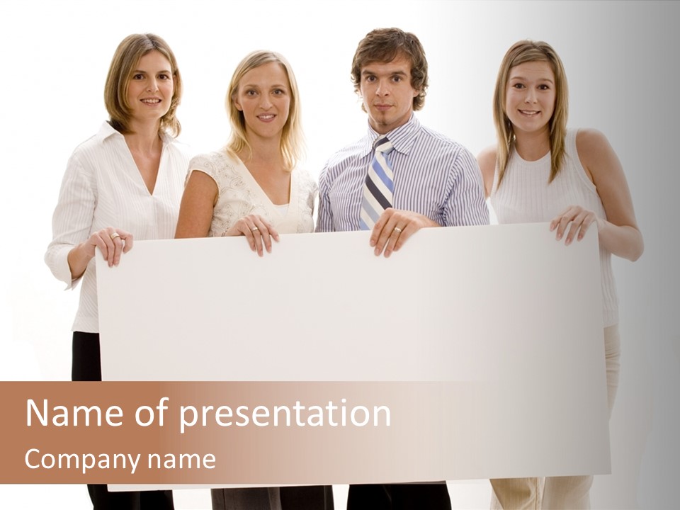 White People Team PowerPoint Template