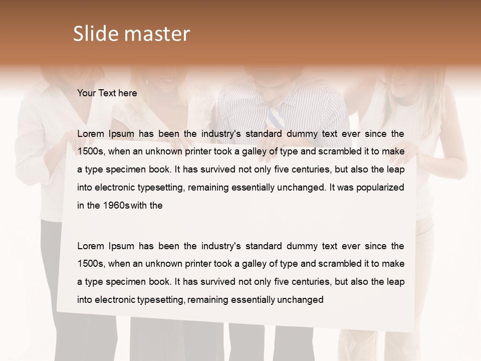 Four Happy Male PowerPoint Template