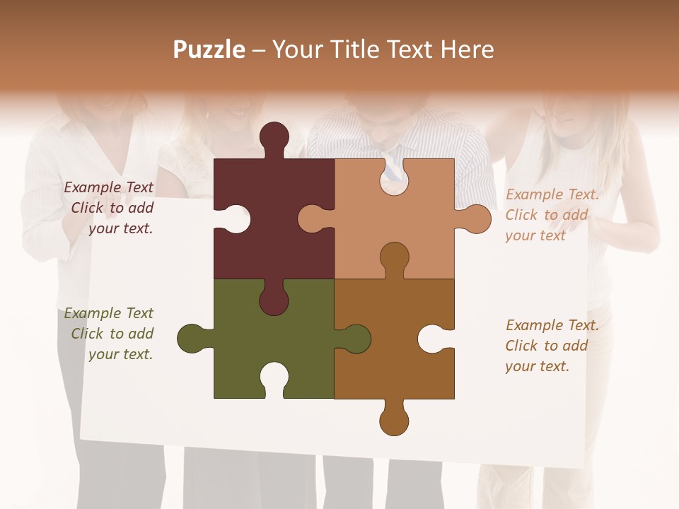 Four Happy Male PowerPoint Template