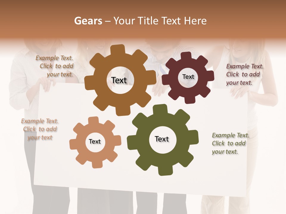 Four Happy Male PowerPoint Template