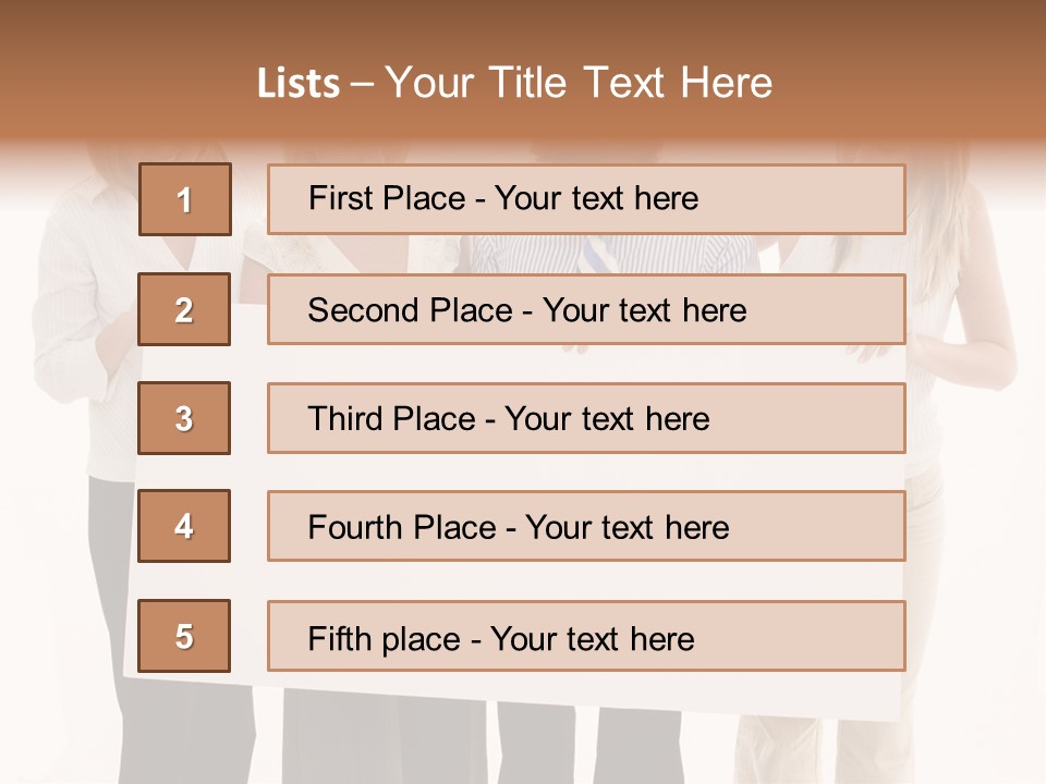 Four Happy Male PowerPoint Template
