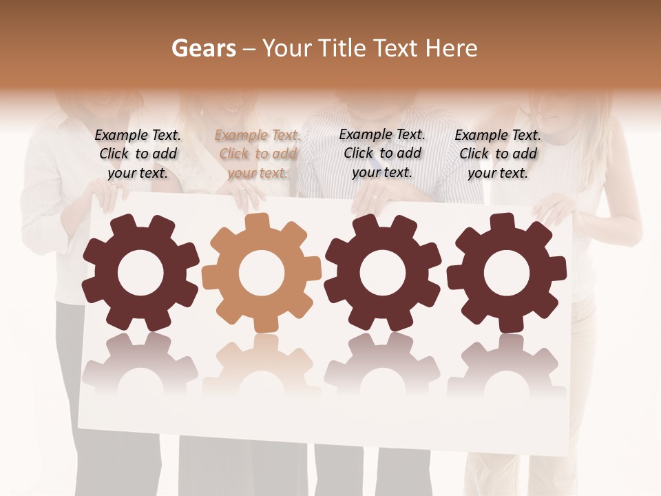 Four Happy Male PowerPoint Template