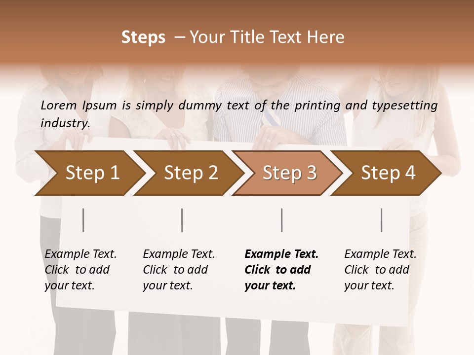 Four Happy Male PowerPoint Template