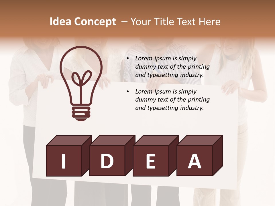 Four Happy Male PowerPoint Template