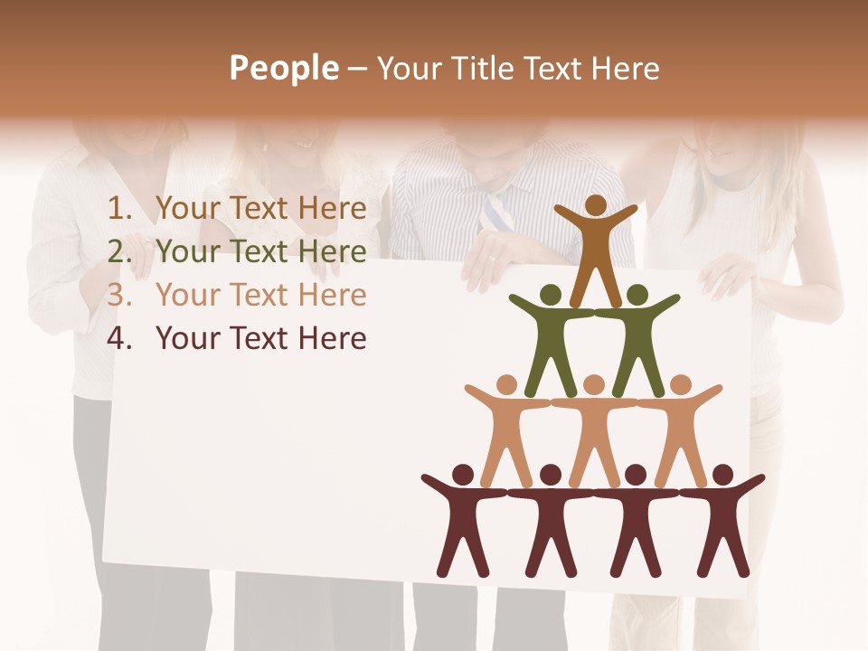 Four Happy Male PowerPoint Template