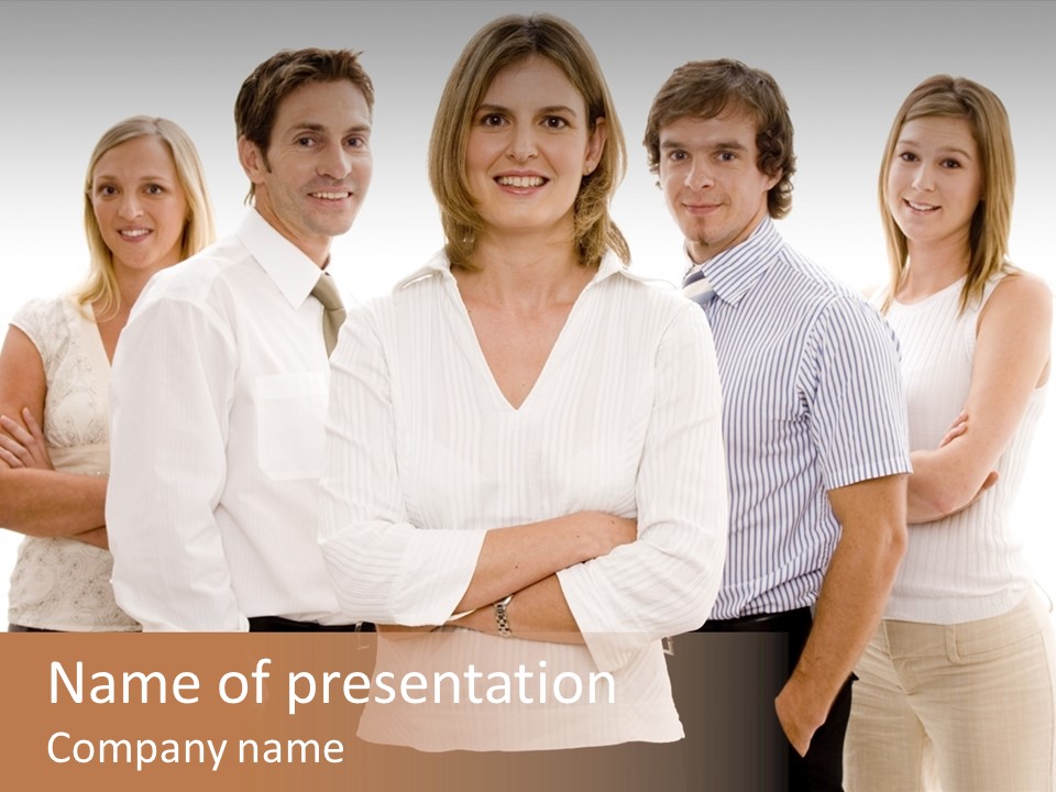 Man Smiling Together PowerPoint Template