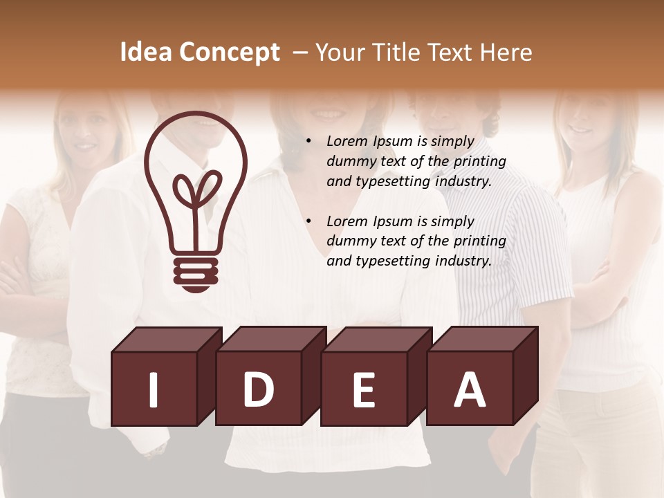 Man Smiling Together PowerPoint Template