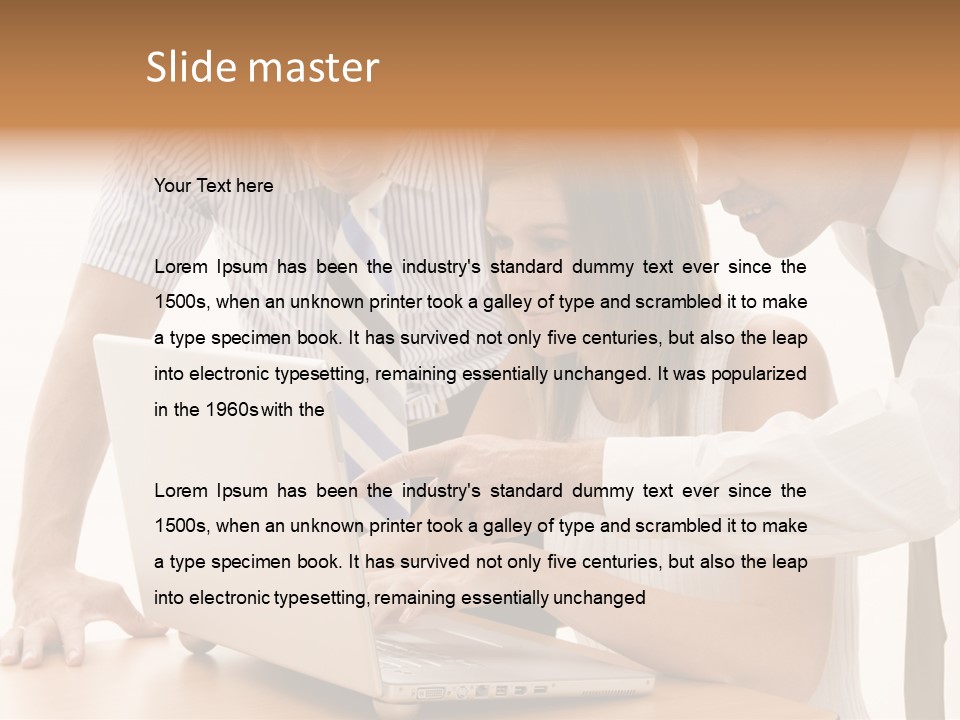 Business Desk Technology PowerPoint Template