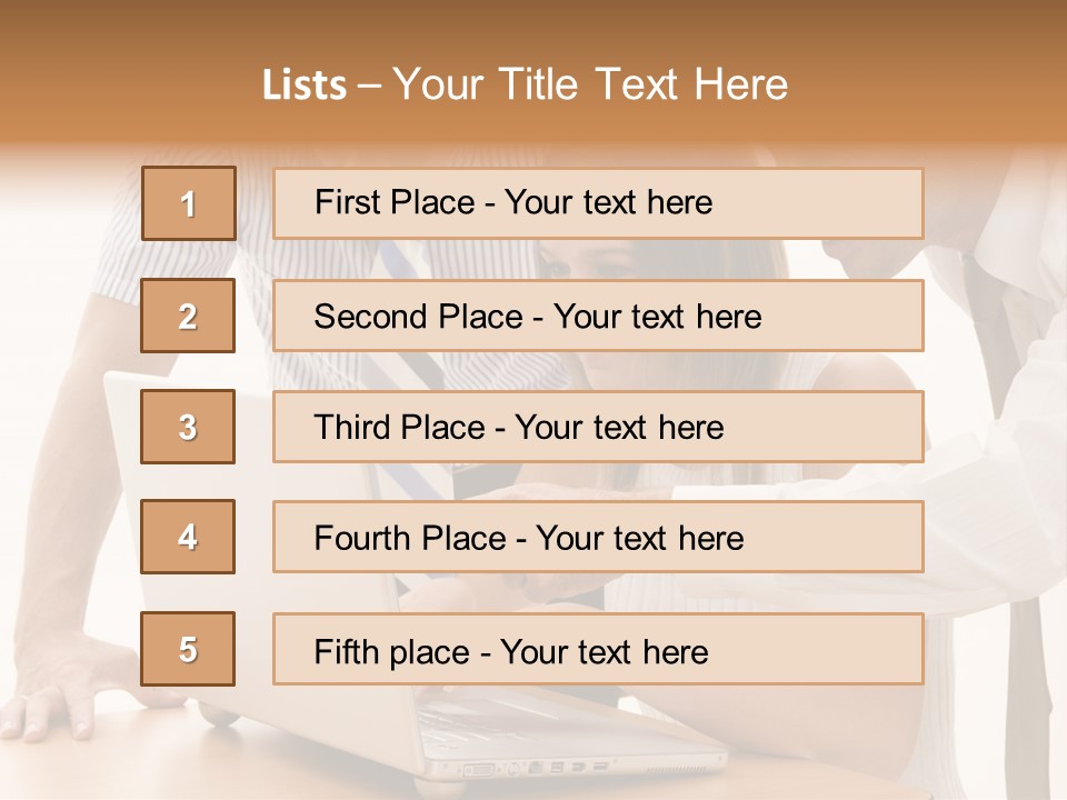 Business Desk Technology PowerPoint Template