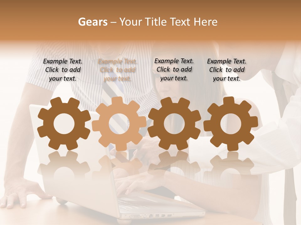 Business Desk Technology PowerPoint Template