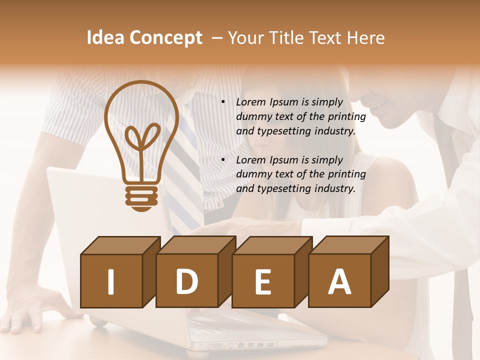 Business Desk Technology PowerPoint Template