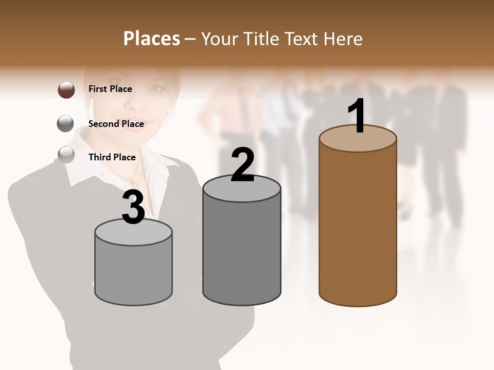 People Businesswoman Vision PowerPoint Template