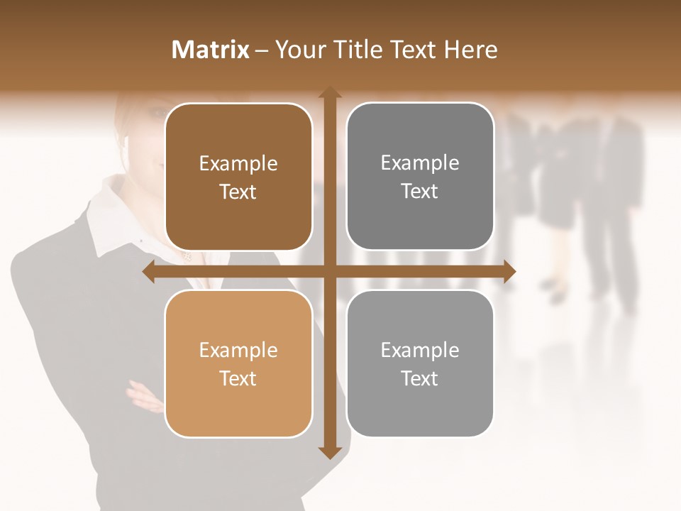 People Businesswoman Vision PowerPoint Template