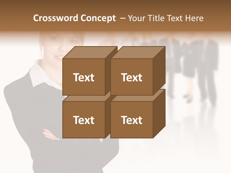 People Businesswoman Vision PowerPoint Template